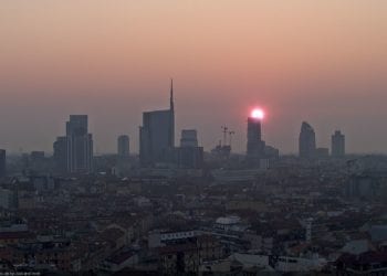 Veduta di Milano oggi dalle webcam di MILANOCAM,IT.