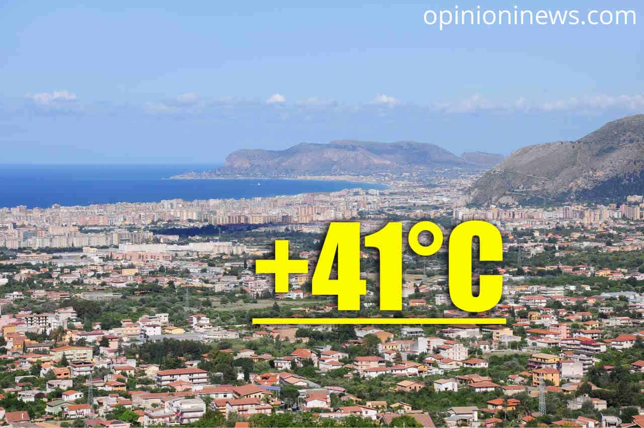 A Palermo è attesa una temperatura di 41°C.